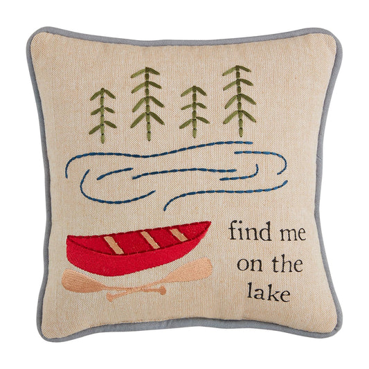 Mud Pie Pillow, 8" x 8", Find Me