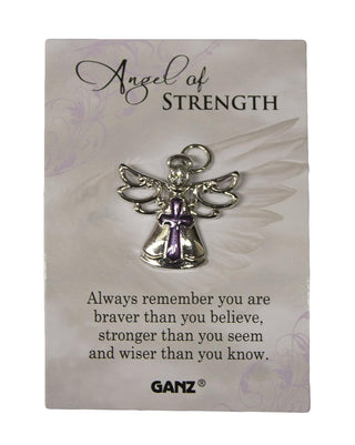 Ganz 1.25 Inch Angel Pin, Angel of Strength Lapel Pin
