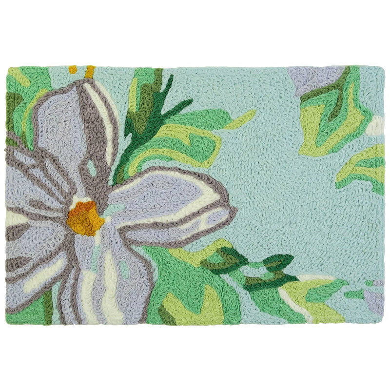 Summer Blooms Blomms Magnolia Jellybean Accent Rug with Magnolia Flower Floral Rug 20"x30" Doormat