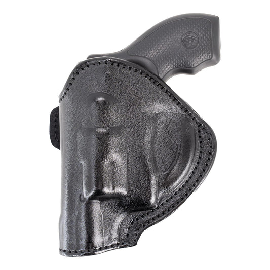 Cardini Leather USA Gun Holster, Black - Left Hand Draw (OWB), Classic