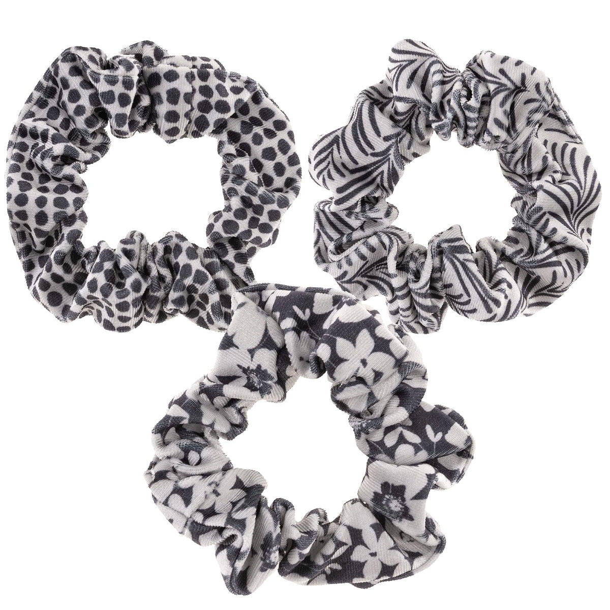 Karma Hair Tie, 1 Count (Pack of 4), INK FLORAL