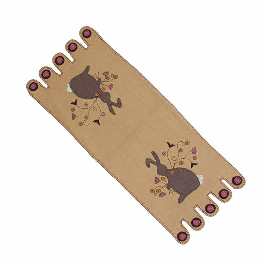 Home Collection by Raghu Bunny Nutmeg Table Runner, 18" x 18"