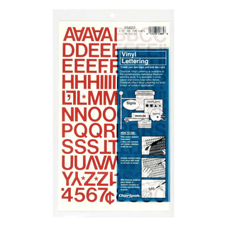 Chartpak Signage, 3/4 Inch High, Red