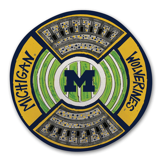 Magnolia Lane 21751 Michigan Round Stadium Platter, 13.5-inch Diameter