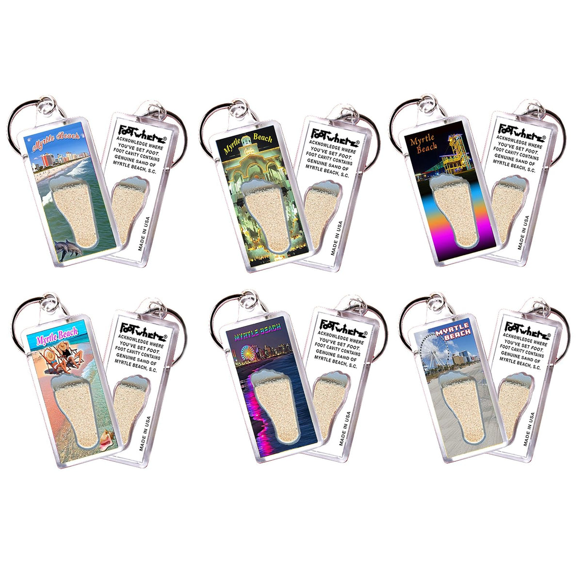 FootWhere Keychain, Small, Clear