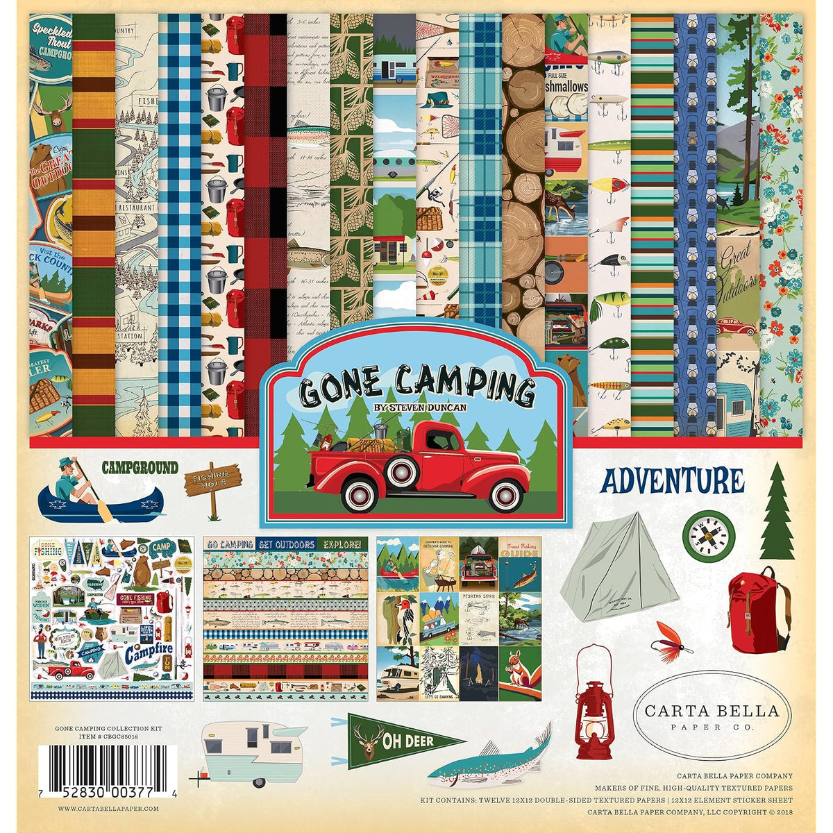 Echo Park Paper Art Craft Kit, 12 x 12", Multi
