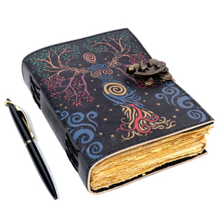 TUZECH Blank Book, 7 Inches by 5 Inches, Blue Lady