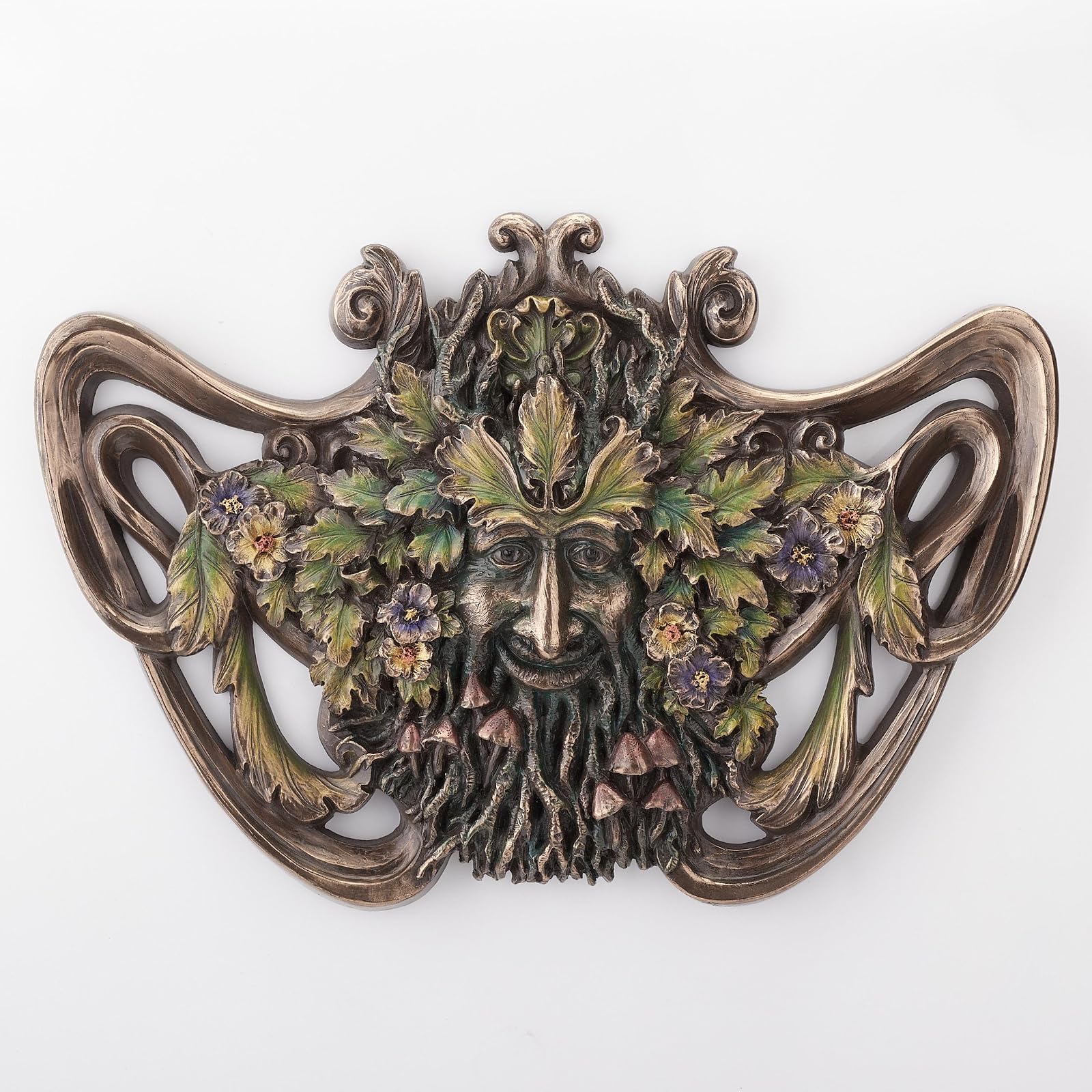 Unicorn Studio Veronese Design Green Man Spring Mushroom Wall Plaque