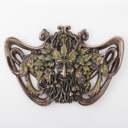 Unicorn Studio Veronese Design Green Man Spring Mushroom Wall Plaque