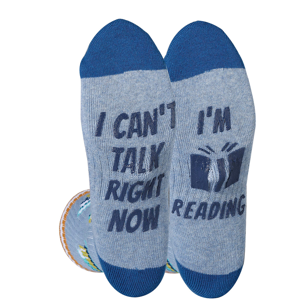 OoohYeah Unisex Novelty If You Can Read This Saying Athletic Crew Socks, Cool Funny Cotton Dress Socks Gift for Men & Women - I Can't Talk