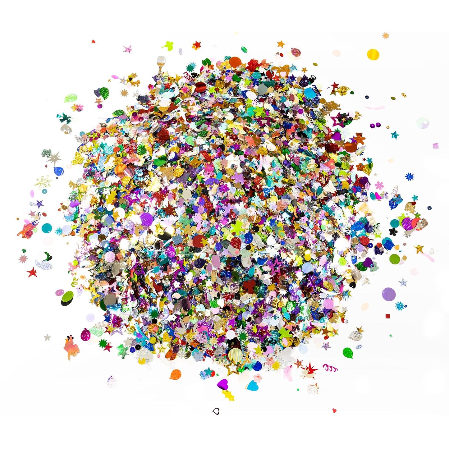Hygloss Products Sequins and Spangles Variety Pack- Add Shimmer and Shine to Any Surface- 16 Ounce Bag