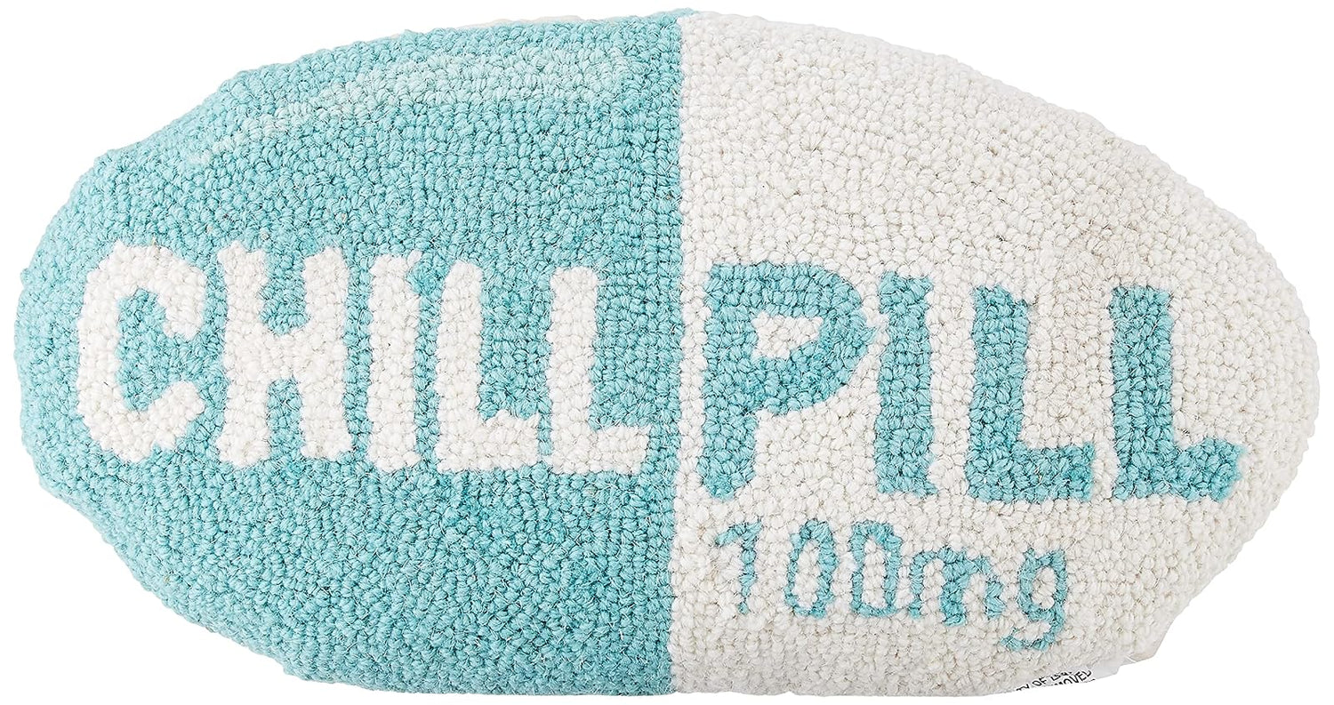 Peking Handicraft Chill Pill Hook Pillow, Turquoise
