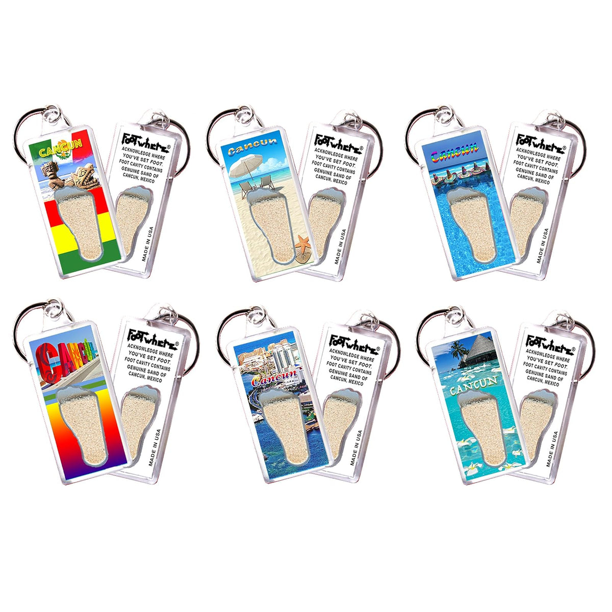 FootWhere Keychain, Small, Clear