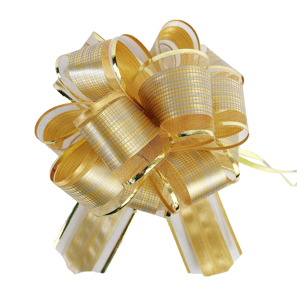 allgala Decorative Ribbon Trim, 6 Inch (Pack of 12), Gold