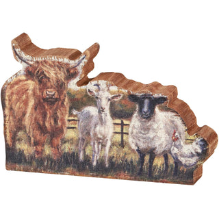 Primitives by Kathy Sculpture, 3.75" H x 6" W x 1" D, Multicolor