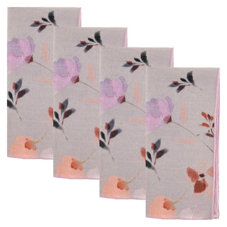 Karma Cloth Napkin, 18" x 18" (Set of 4), Gray/Lilac Floral