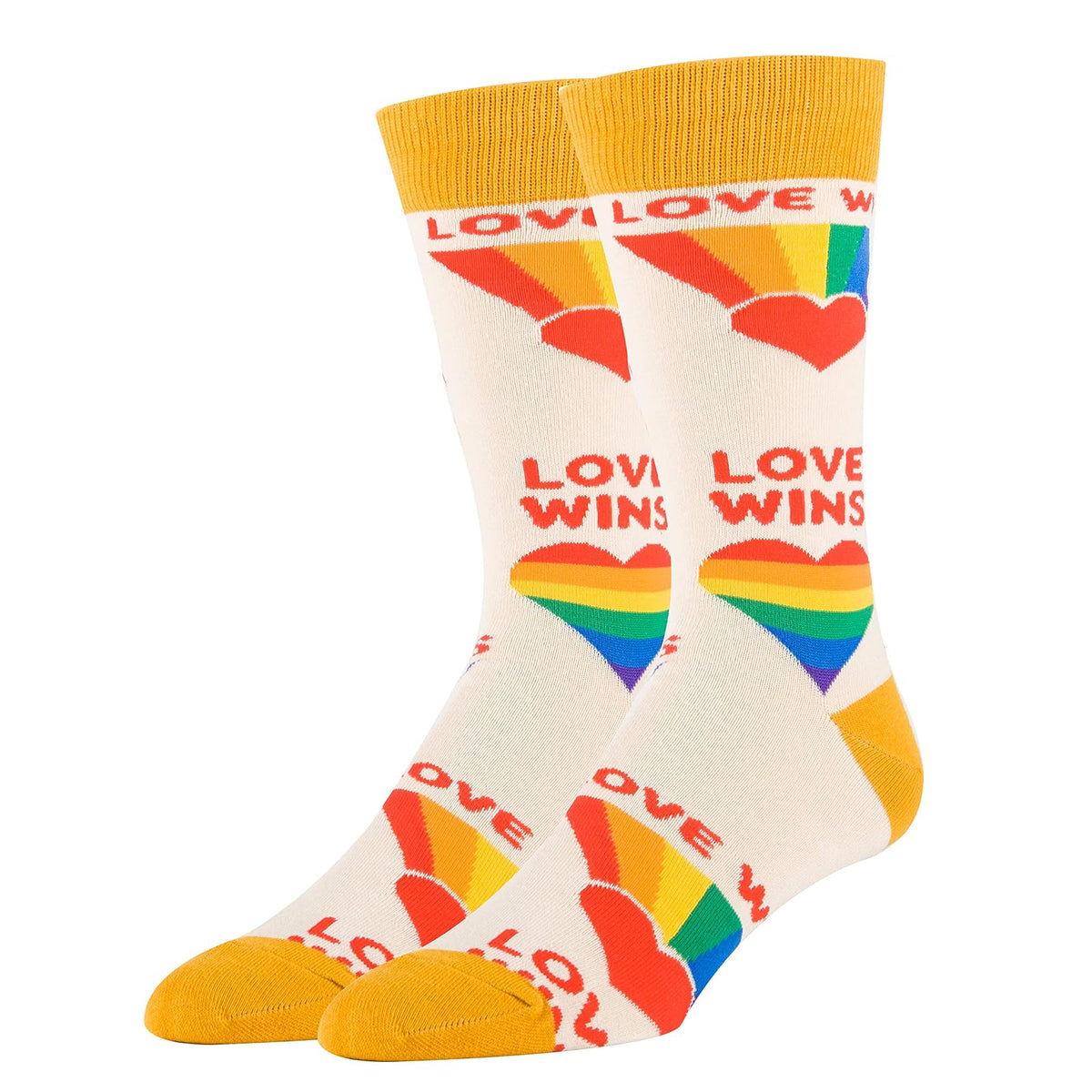 ooohyeah Oooh Yeah Men and Women's Novelty Crew Socks, Funny Crazy Socks, Cool Dress Cotton Socks — Love Wins