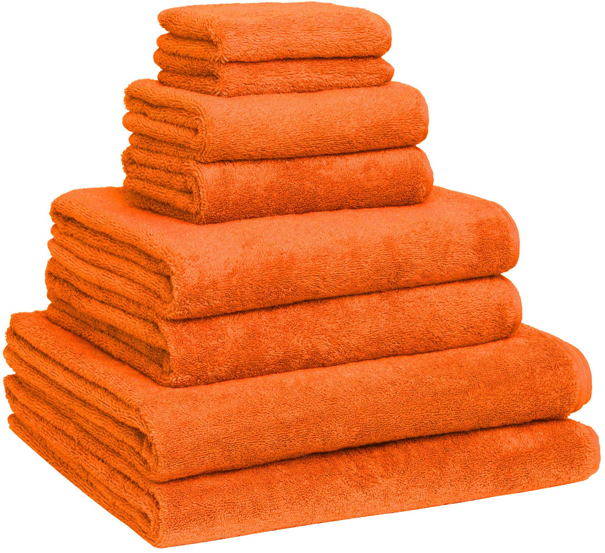Home&Plan 8-Piece Premium Towel Set,%100 Turkish Cotton, 4 Bath Towels 2 Hand Towels and 2 Wash Cloths, Super Absorbent Ultra Soft Luxury Towels for Bathroom, Hotel, Gym and Spa - Orange