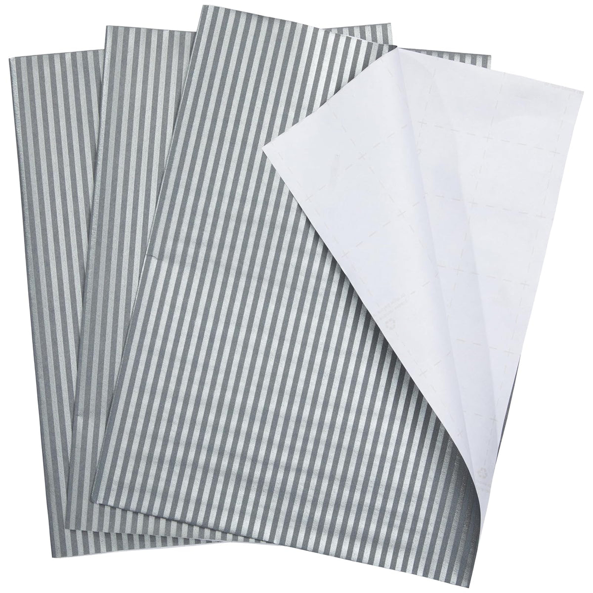 The Gift Wrap Company Gift Wrap, 3 Sheet (Pack of 1), Grey and Silver