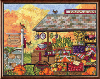 Design Works Crafts Janlynn 017-0111 Buck's County Farm Stand Counted Cross Stitch Kit, 16 x 12