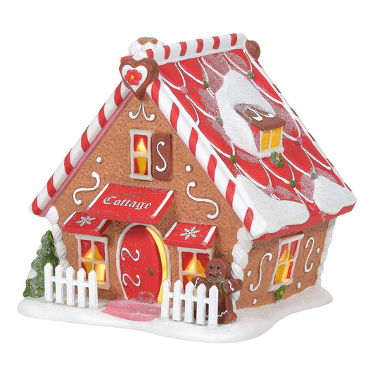 *Department 56 North Pole Series Ginger's Cottage Lighted Building, 5.12 in H
