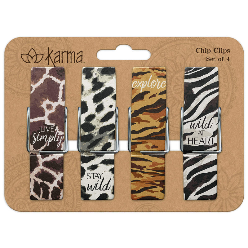 Karma Gifts, Animal Prints Chip Clips