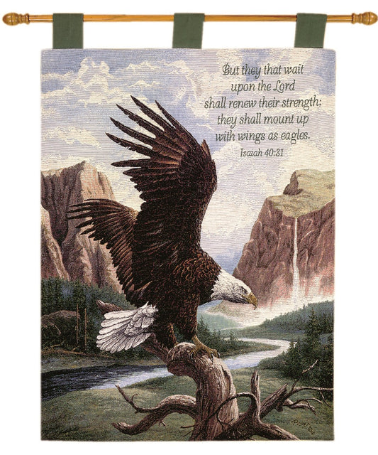 Manual Inspirational Collection 26 X 36-Inch Wall Hanging and Finial Rod, Freedom with Verse by Linda Picken,