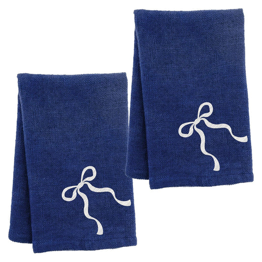 Karma Cloth Napkin, 18" x 18" (Set of 2), Blue Bow