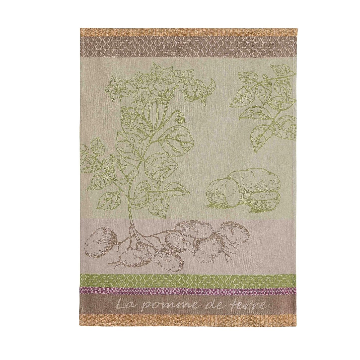 Coucke French Cotton Jacquard Towel, La Pomme de Terre, 20-Inches by 30-Inches, 100% Cotton