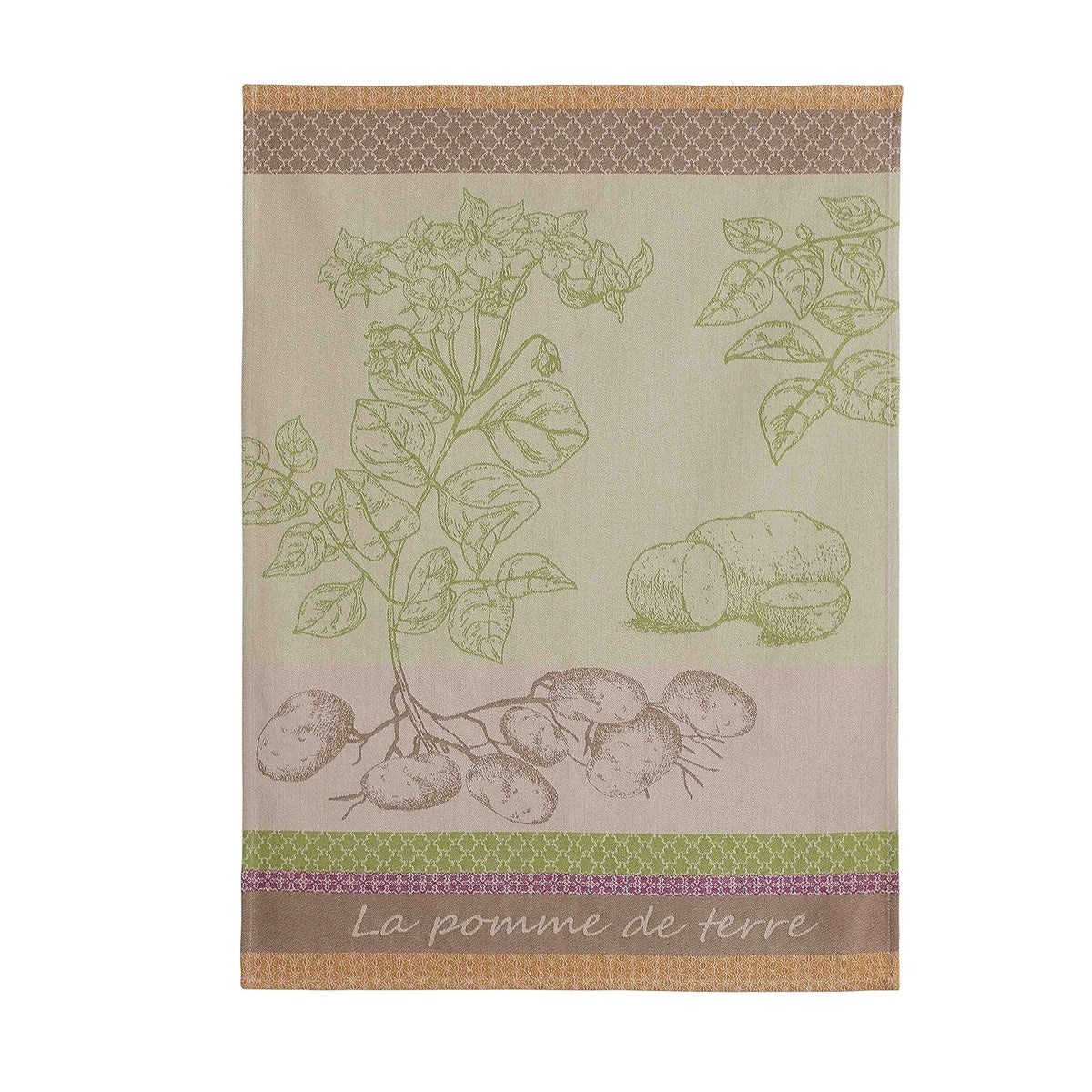 Coucke French Cotton Jacquard Towel, La Pomme de Terre, 20-Inches by 30-Inches, 100% Cotton