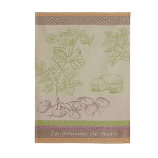 Coucke French Cotton Jacquard Towel, La Pomme de Terre, 20-Inches by 30-Inches, 100% Cotton