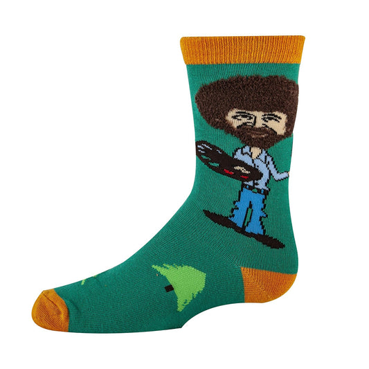 Oooh Yeah Socks Kid's Novelty Crew Socks, Oooh Yeah Funny Crazy Silly Cool Casual Dress Socks for Boy and Girl (True Bob Ross)