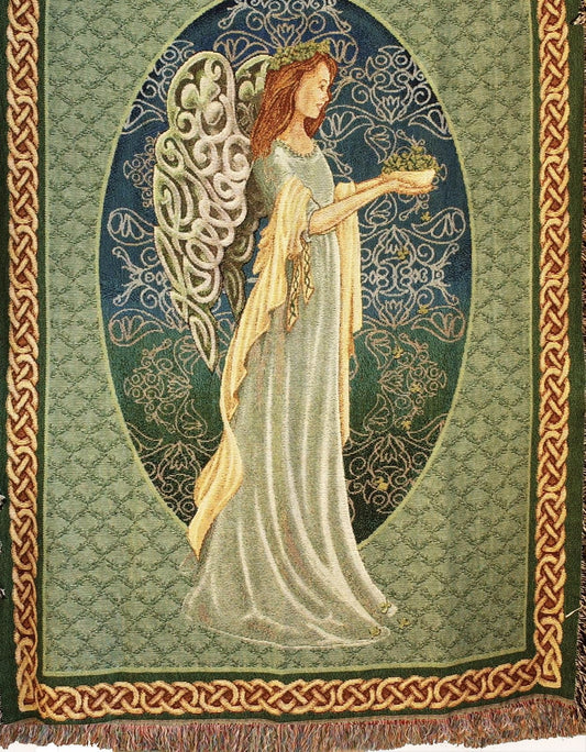 Manual Inspirational Collection 50 x 60-Inch Tapestry Throw, Irish Angel