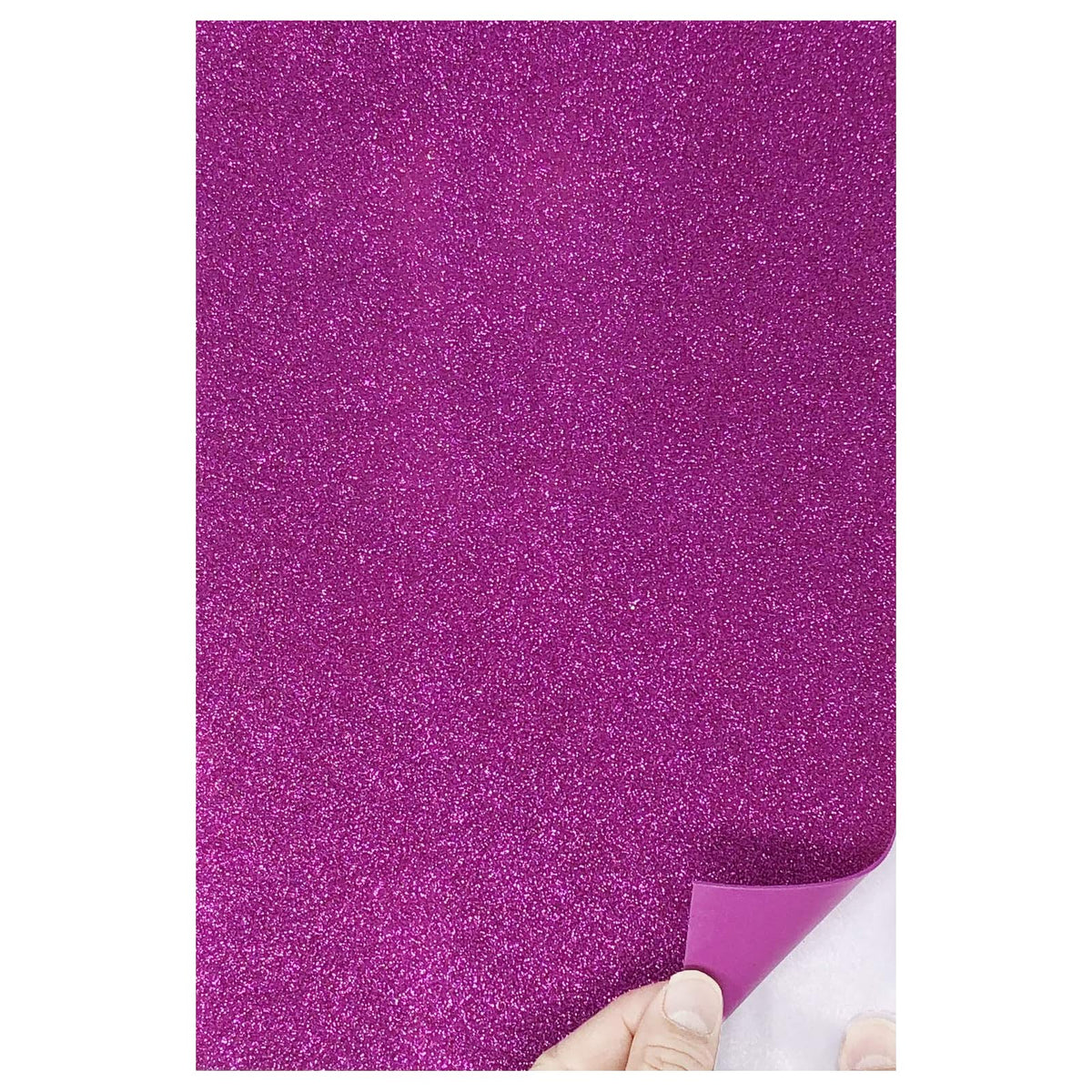 allgala Glitter, 8x12-Adhesive, Fuchsia