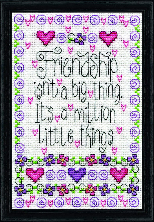 Design Works Crafts Friendship, 5 x 7 Counted Cross Stitch Kit