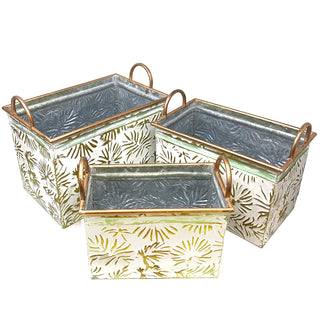 allgala Planter, Large, Gold Leaf