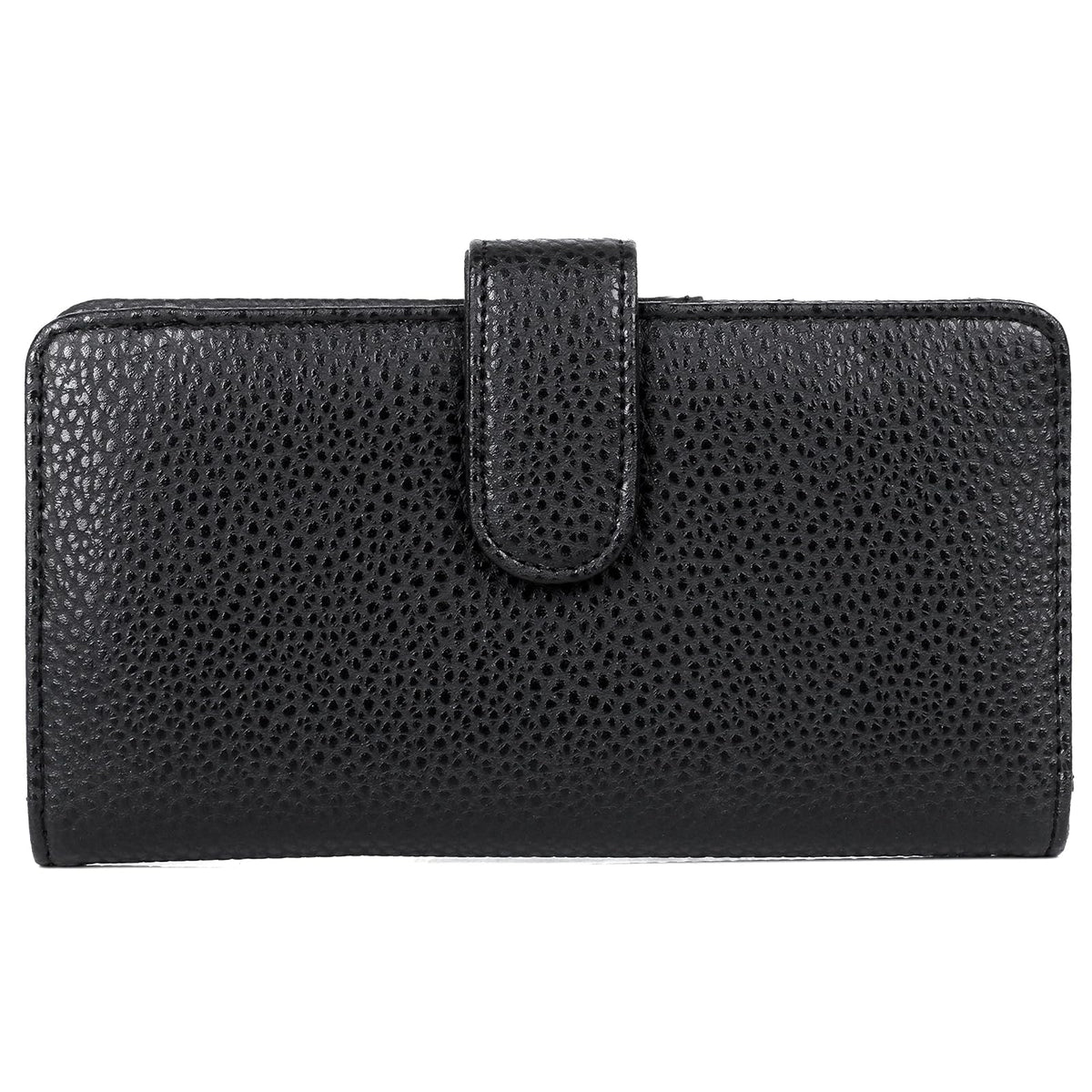 Julia Buxton USA Wallet, 6.5 x 3.5 x 0.75 inches, Black