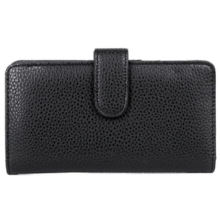 Julia Buxton USA Wallet, 6.5 x 3.5 x 0.75 inches, Black