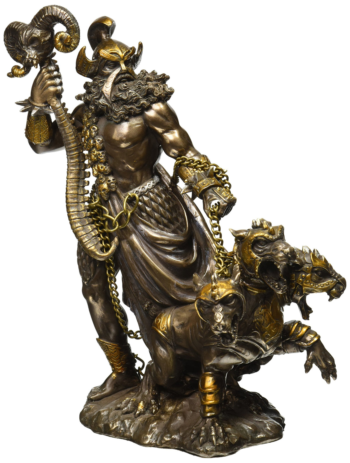 Pacific Giftware Greek God of Underworld Hades with Cerberus Dog Statue Roman Figure