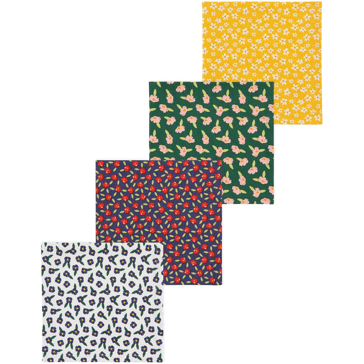 Now Designs Cloth Napkin, 18" x 18" (Set of 4), Full Bloom