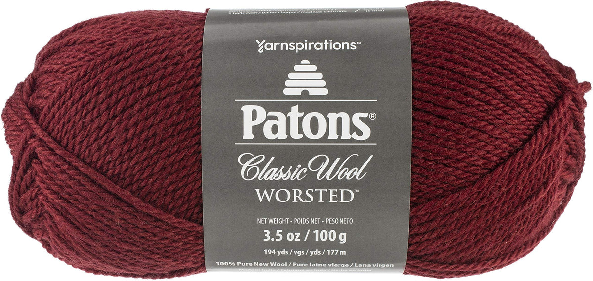 Patons Yarn, 3.5 oz, 194 yds, Claret
