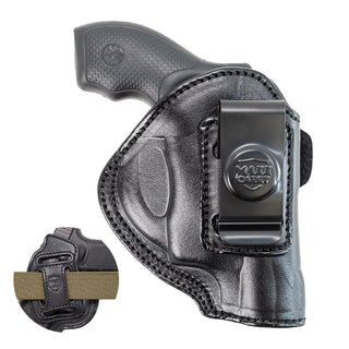 Cardini Leather USA Gun Holster, Black - R/H, Traditional