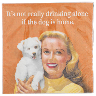 Design Design If The Dog is Home Cocktail Napkins, 5", Multicolor