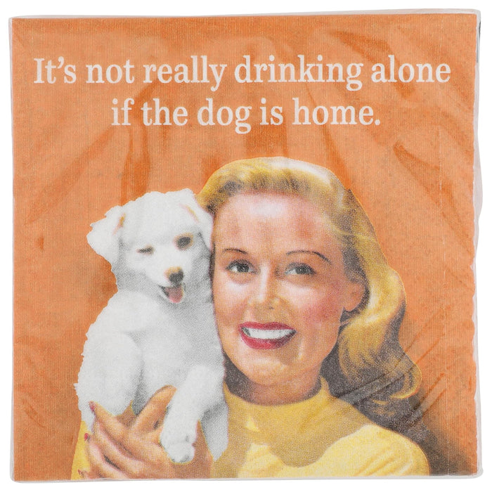 Design Design If The Dog is Home Cocktail Napkins, 5", Multicolor
