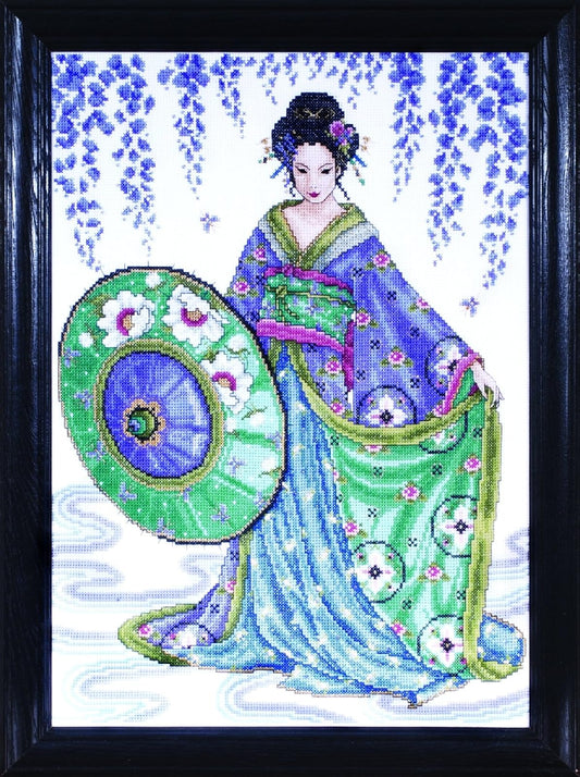 Design Works Crafts Counted Cross Stitch, Geisha, 12 by 16 inches
