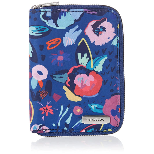 Travelon Wallet, 4.5”W x 6”H x 0.75”D, Mod Floral