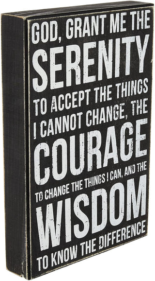 Box Sign Distressed Serenity Prayer Primitives by Kathy