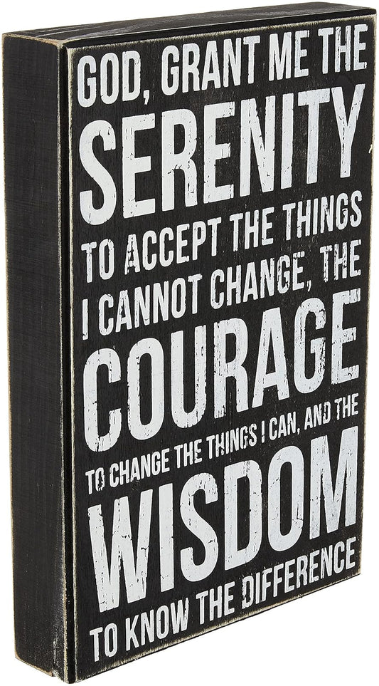 Box Sign Distressed Serenity Prayer Primitives by Kathy