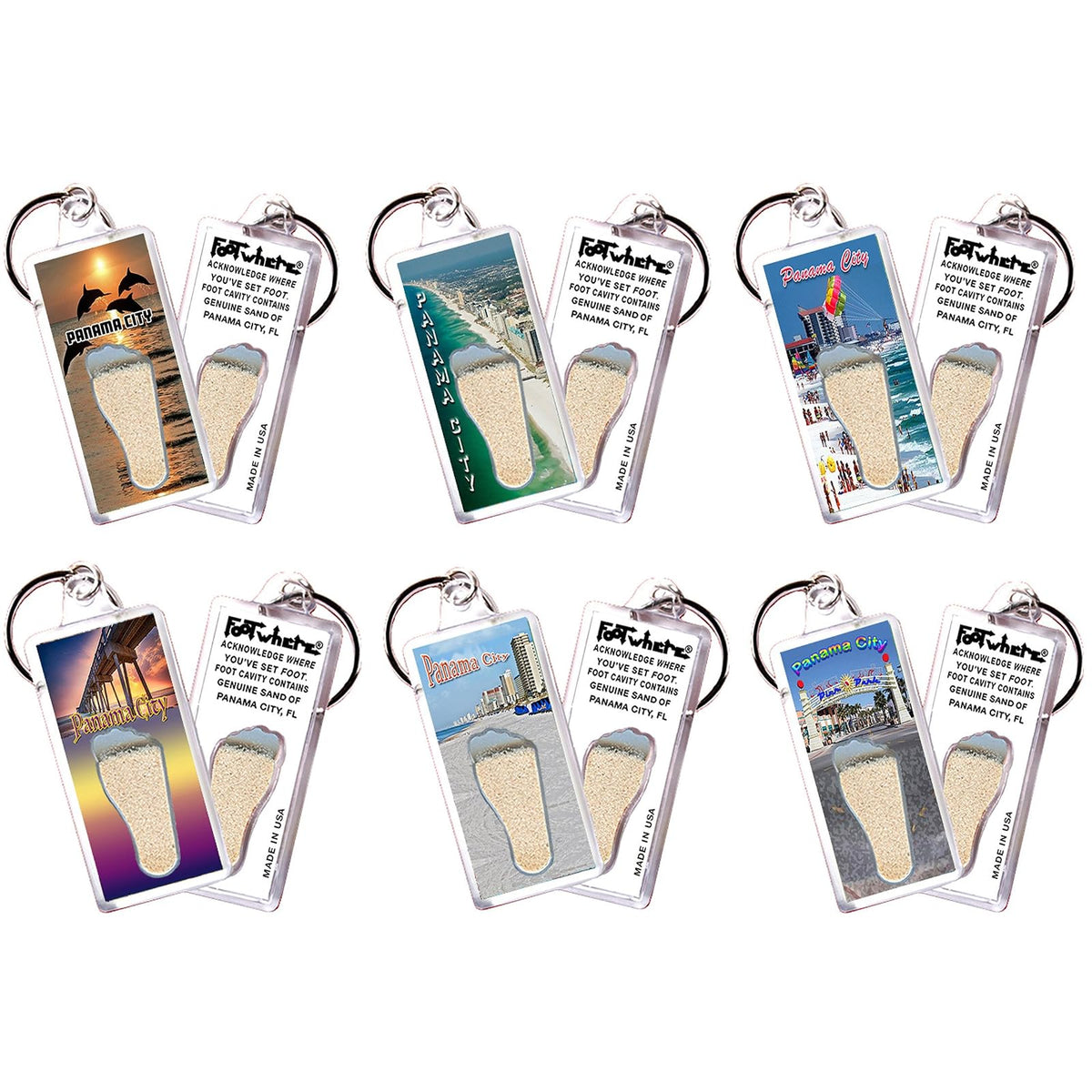 FootWhere Keychain, Medium, Clear