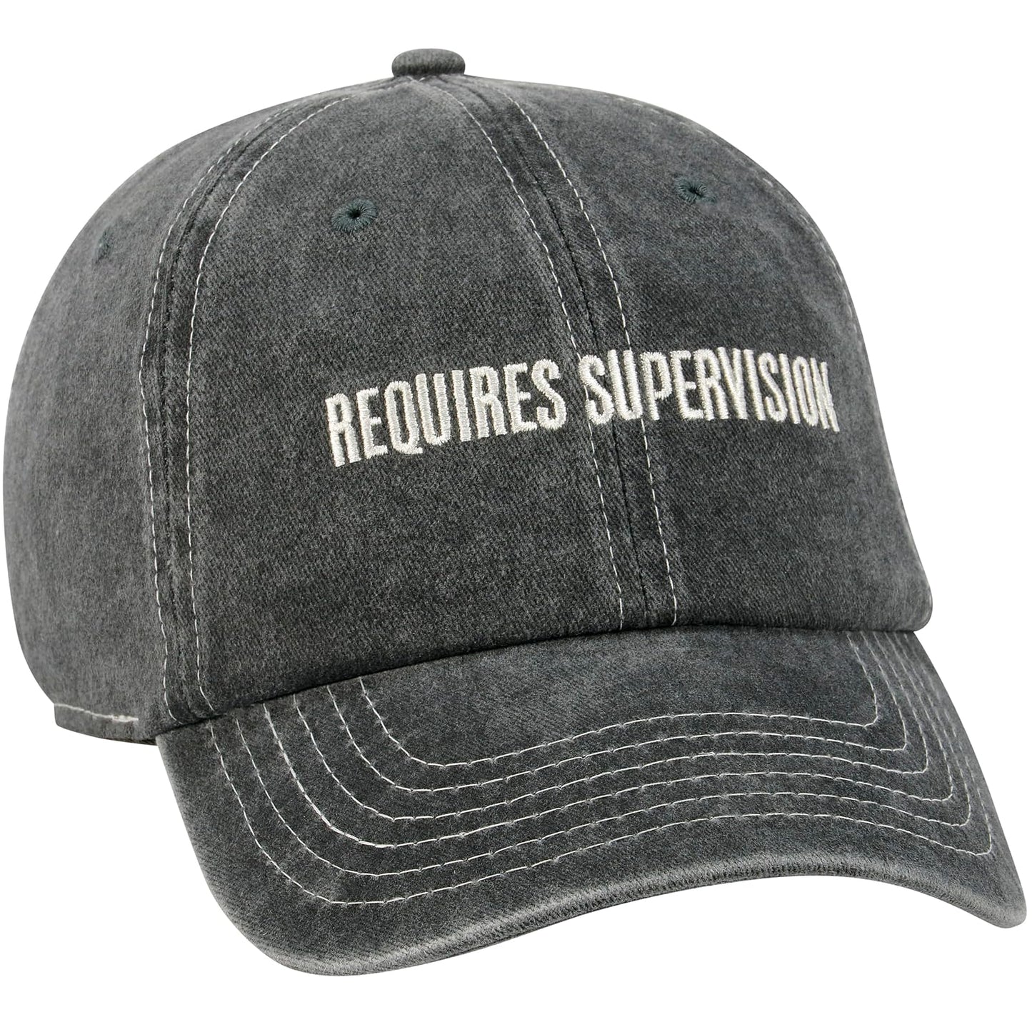 Primitives by Kathy 112923 Requires Supervision Baseball Cap Black